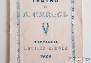 TEATRO de São Carlos Companhia Lucília Simões // Os Homens de Hoje 1926