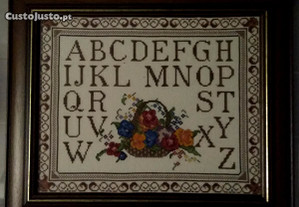Quadro - alfabeto Moldura em madeira-NOVO