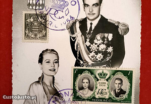 Postal Oficial do Casamento de Grace Kelly 1956