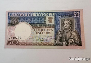 Nota de 50 Escudos Angola, 1973
