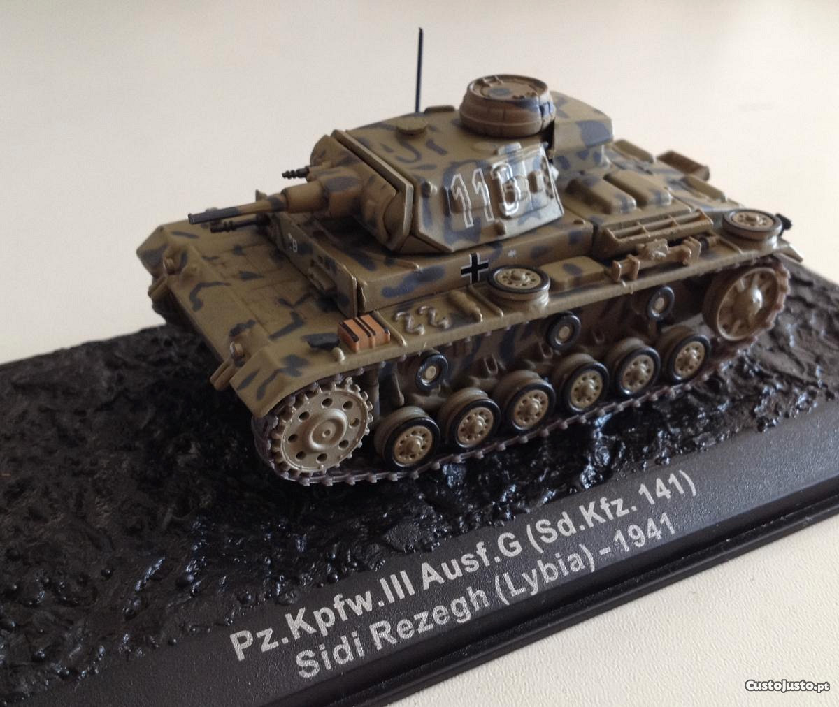 Miniatura 1:72 Tanque/Blindado/Panzer/Carro Combate Pz.Kpfw.III Ausf.G (Sd.Kfz.141) (Alemanha 1941)