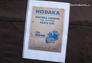 Manual lista de peças motor Hodaka 125 cc moto Forvel / Anfesa
