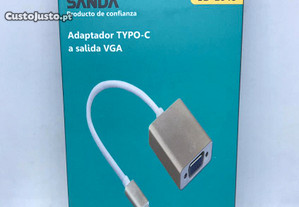 Adaptador Type-C (USB-C) para VGA (MacBook/Samsung/etc)