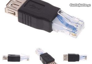 Adaptador Ethernet Router Plug Soquete USB / Rj45
