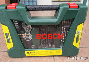 Mala de ferramentas BOSCH V-Line 83 peças para perfuração e aparafusamento