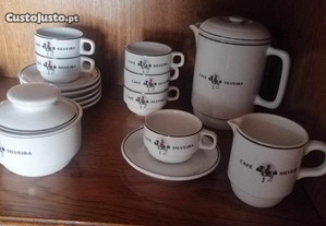 Coleccionadores - Raro serviço café em porcelana " Café Silveira " s/uso