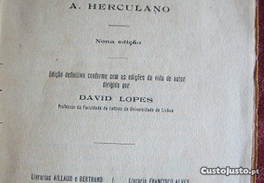 O Bobo de Alexandre Herculano. 9ª Edição de 1919.