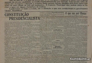 Jornal O Tempo - Condenados à fome e à sede - 08/09/1920