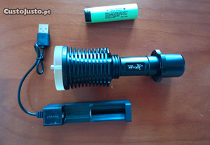Lanterna de mergulho carregador USB e bateria