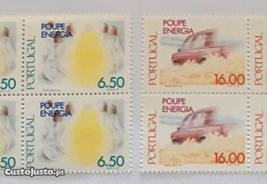 Série 2 quadras selos Poupança Energia - 1980