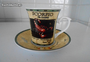 Chávena de chá signo Escorpião e caracteristicas