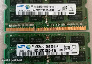 Memórias RAM 4Gb DDR3 para portátil