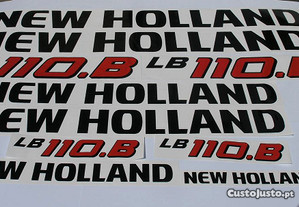 New Holland Lb 110B Autocolantes Retro Escavadora