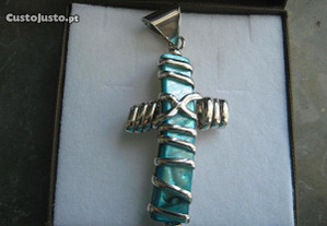 Pendente Crucifixo envolto em prata(NOVO)