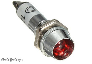 LED069 - Luz piloto aviso LED 12V 8mm vermelha