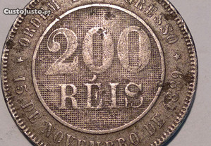 Moeda de 200 Réis 1895 do Brasil
