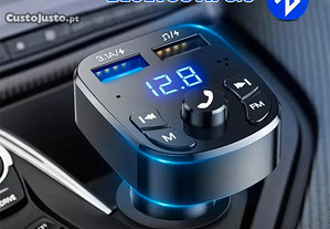 Transmissor auto bluetooth fm MP3 carregador isqueiro com 2 portas usb