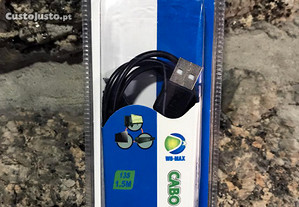 Cabo carregador Micro USB 1,5 metros -Novo /Selado
