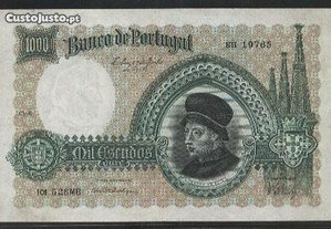 Espadim - Nota de 1.000$00 de 1938 - Escassa