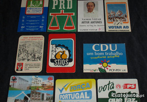 Calendários Partidos Políticos Sindicatos AD PRD PS CDU PP