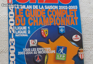 Revista Onze Mondial - Guia completo Campeonato França 2003/2004 - Com posters.