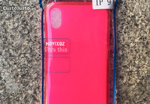 Capa de silicone cor-de-rosa para iPhone XR
