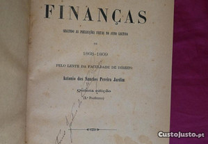 Princípios de Finanças ano 1868-1869. António dos Santos Pereira Jardim. 1894