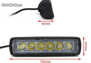 Farol LED mini-barra - 18w (15cm x 4cm)