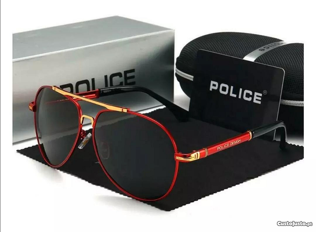 Óculos de Sol Police Polarizados Red Design - Ctt Grátis 48 Horas