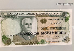 Nota de Moçambique, 1000 escudos, 23 Maio de 1972, Gago Coutinho