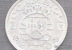 Moeda Moçambique - 20$00 Escudos 1960