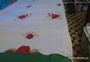 Grandes toalhas para mesa de Natal em cetim raras