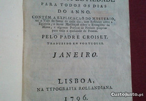 Pe. Croiset-Anno Christão Ou Exercícios de Piedade-Janeiro-1796
