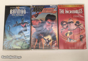 VHS Infantil Batman , Action Man , The Incredibles