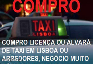Alvará ou licença de táxi em Lisboa