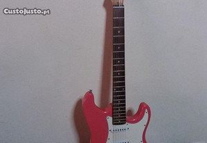 Kit Guitarra elétrica Santander cor-de-rosa