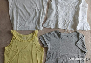 camisas, tops e t-shirts para menina de 2 a 6 anos. muito baratas!