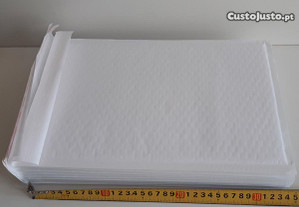 10 Saquetas Papel Branco Envelopes Almofadados Boa Bolha 34x22cm Novos