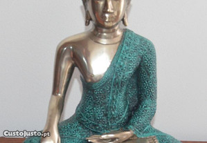 Buda Sentado Estatueta em liga metálica