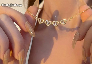 Mini Colar Love Heart Magnetico Gold Style - Ctt Grátis 48 Horas