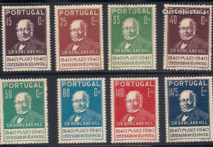 Selos Portugal 1940-Afinsa 599/606 MVLH