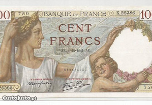Espadim - Nota de 100 Francos de 1941 - França 750