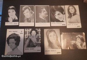 Antigos postais / fotos cantores Portugueses