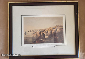 Conjunto de 5 quadros com gravuras do pintor George Thomas Landmann (1779 - 1854)