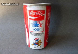 Antiga lata Coca Cola Jogos Olímpicos Los Angeles