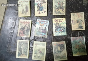 conj 11 livros antigos , miniaturas de bolso