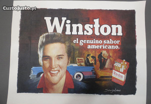 Obra de Arte - Elvis Presley - Vintage Winston Advertising Poster - 1ª Edição