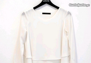 Blusa branca, Zara, XS, como nova