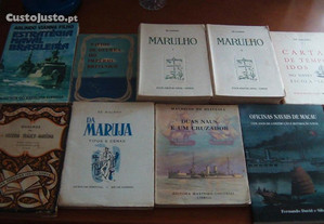 Lote livros sobre mar, marinha, navegações,navios
