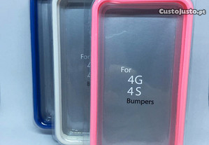 Bumper para iPhone 4 / iPhone 4S (com botões de metal)
